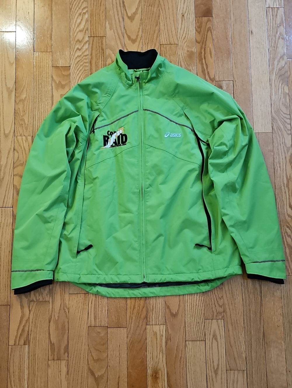 ASICS Men’s Bright Lime Green Windbreaker Jacket